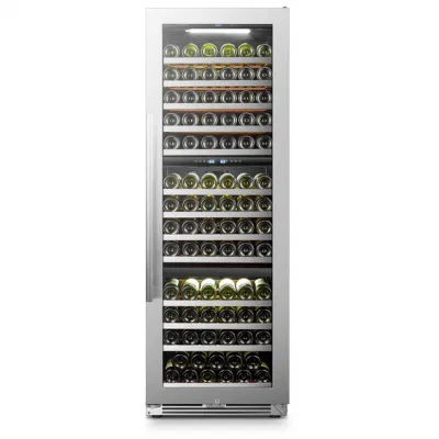 Refrigerador de vinho com três zonas de temperatura/adega/geladeira de vinho